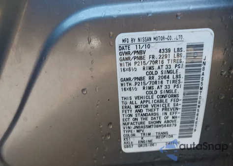 2011 Nissan Rogue S from USA, damaged, VIN JN8AS5MT0BW564879